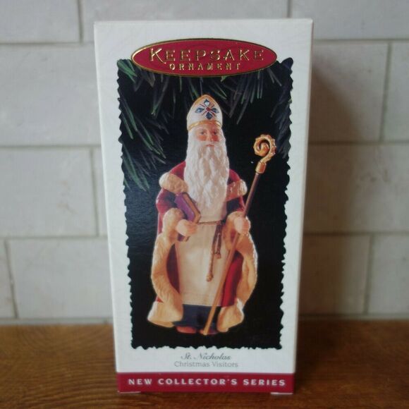 Vintage Hallmark Ornament St Nicholas 1st In The Christmas Visitors Series 1995 - Picture 1 of 8
